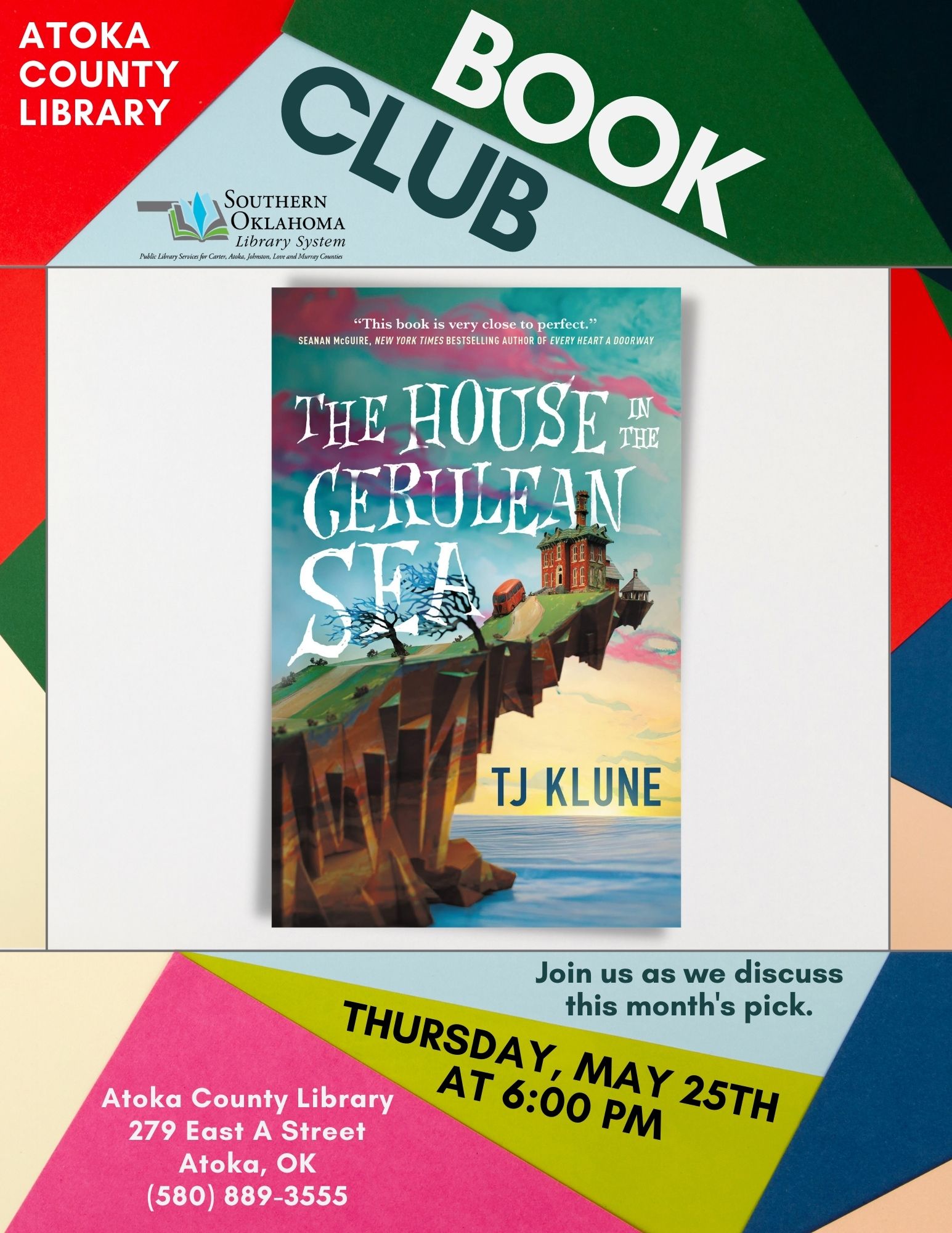 Book Club House in the Cerulean Sea ACL Flyer