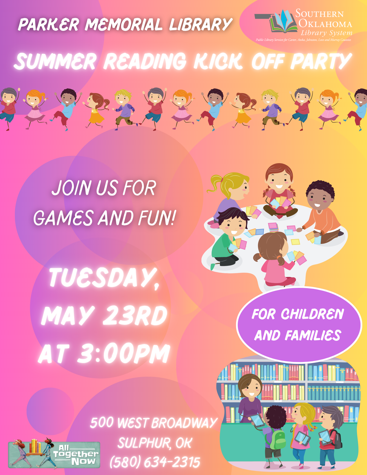 Summer Reading Kick Off Party - Parker Memorial Library