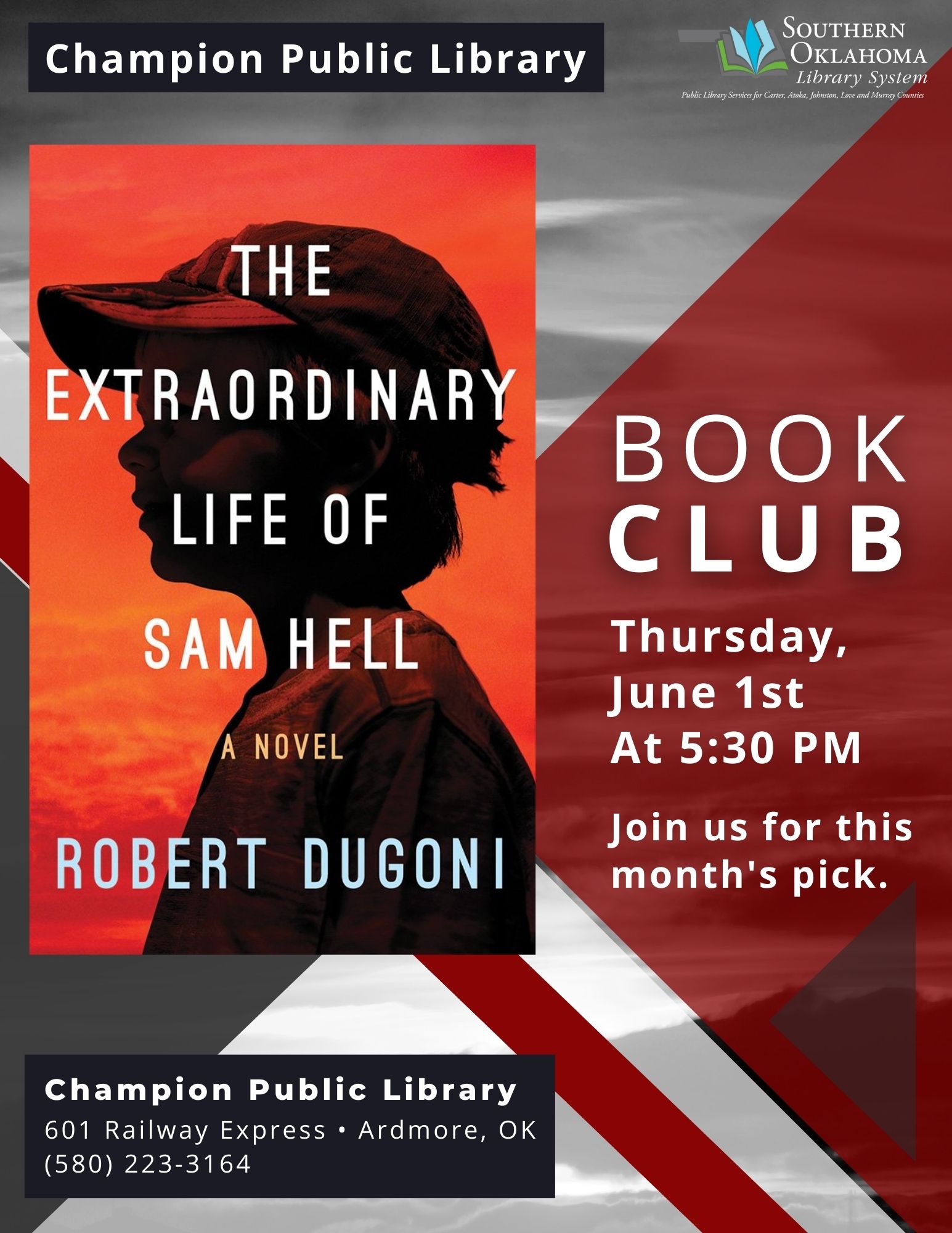 Book Club Sam Hell Flyer CPL