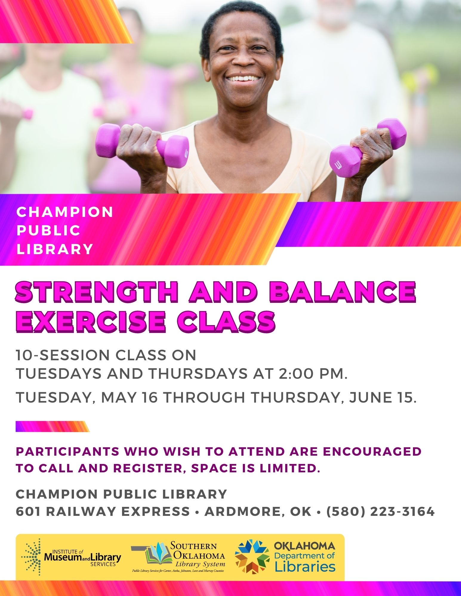 Strength & Balance Class May CPL Flyer