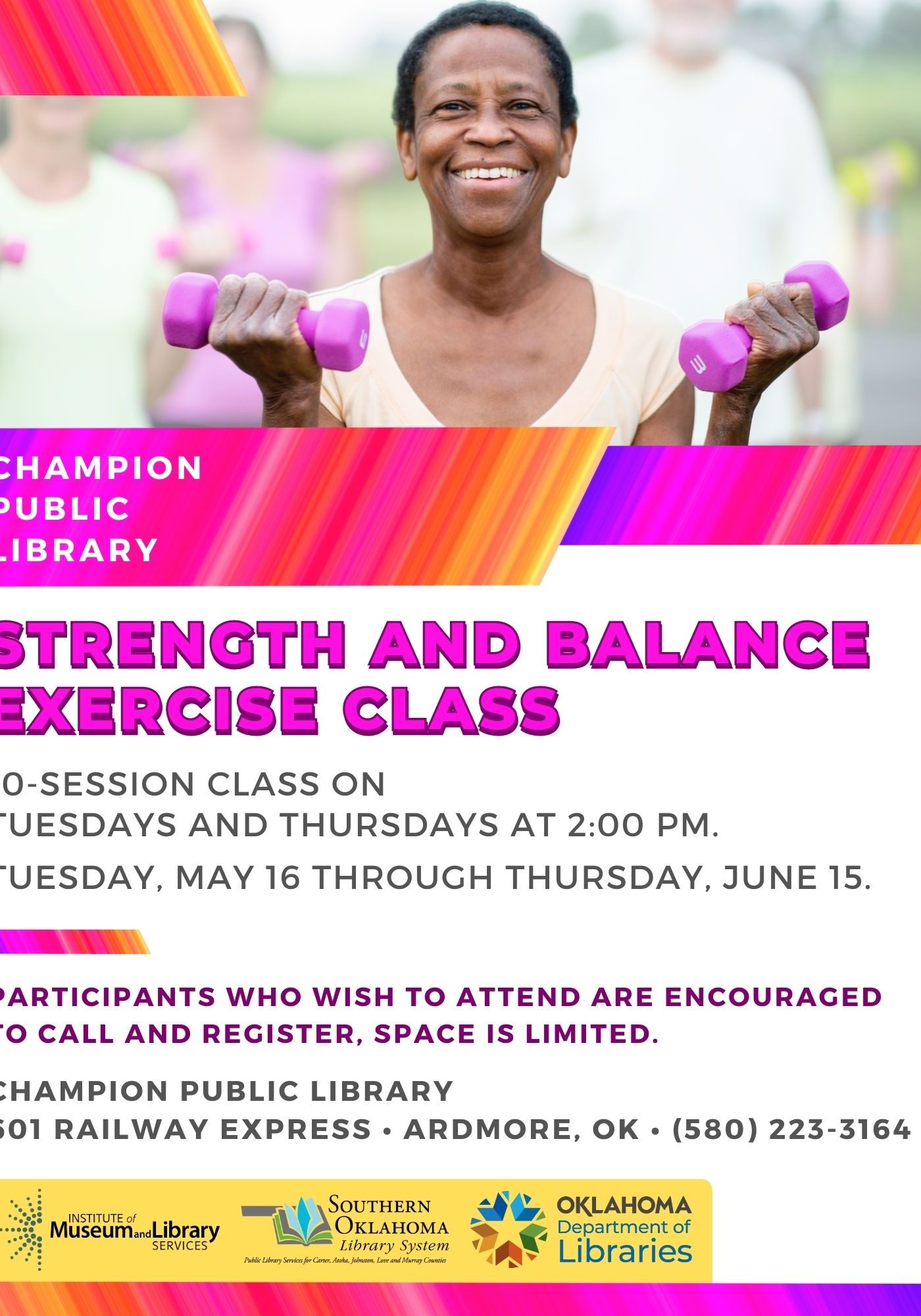 Strength & Balance Class May CPL Flyer